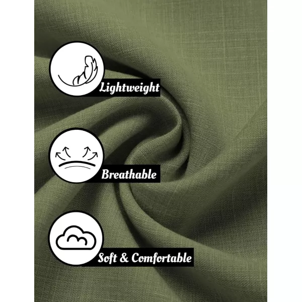 COOFANDY Men's Linen Shirts Short Sleeve Casual Shirts Button Down Shirt for Men Beach Summer Wedding Shirt
