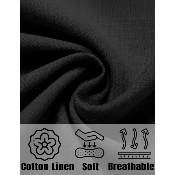 COOFANDY Men's Linen Shirts Short Sleeve Casual Shirts Button Down Shirt for Men Beach Summer Wedding Shirt