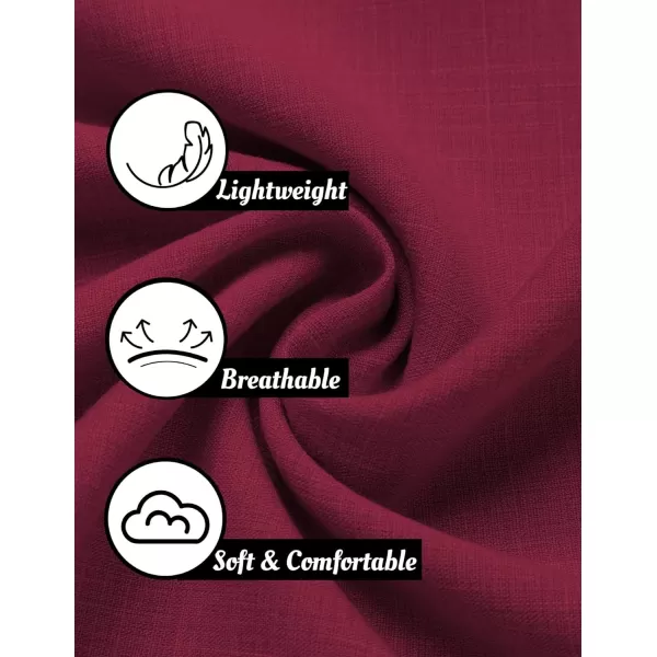 COOFANDY Men's Linen Shirts Short Sleeve Casual Shirts Button Down Shirt for Men Beach Summer Wedding Shirt