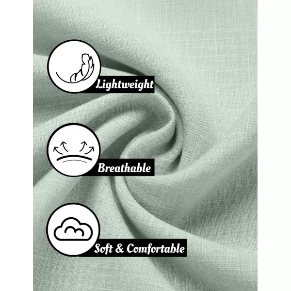 COOFANDY Men's Linen Shirts Short Sleeve Casual Shirts Button Down Shirt for Men Beach Summer Wedding Shirt