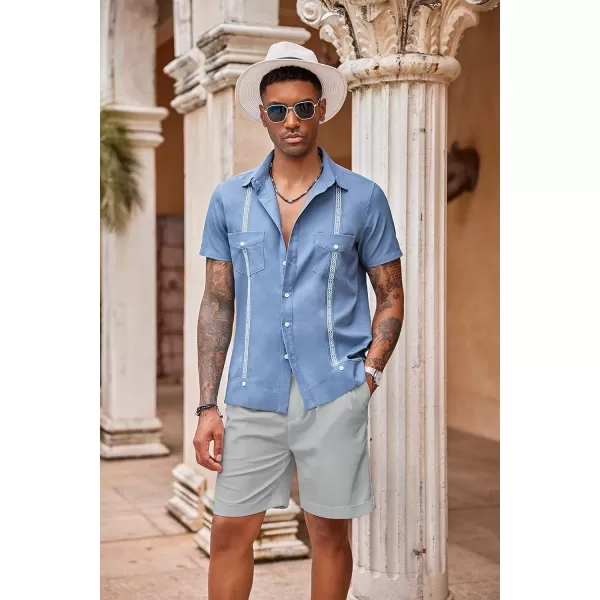 COOFANDY Men’s Linen Shorts Classic Fit Casual Elastic Waist Summer Beach Shorts