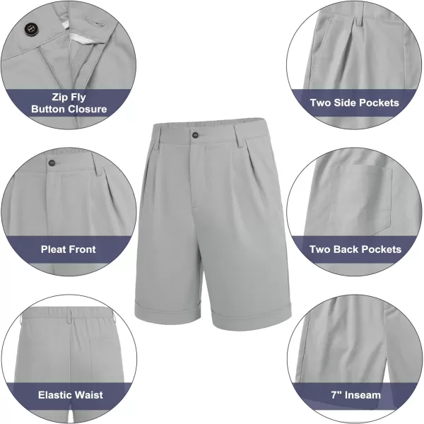 COOFANDY Men’s Linen Shorts Classic Fit Casual Elastic Waist Summer Beach Shorts