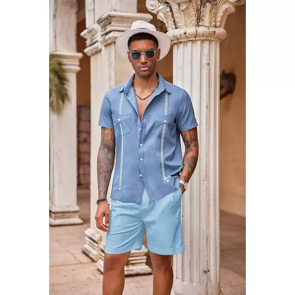 COOFANDY Men’s Linen Shorts Classic Fit Casual Elastic Waist Summer Beach Shorts