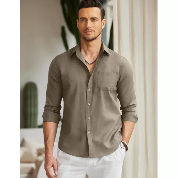 COOFANDY Men's Long Sleeve Button Down Shirt Casual Regular-Fit Oxford Dress Shirts