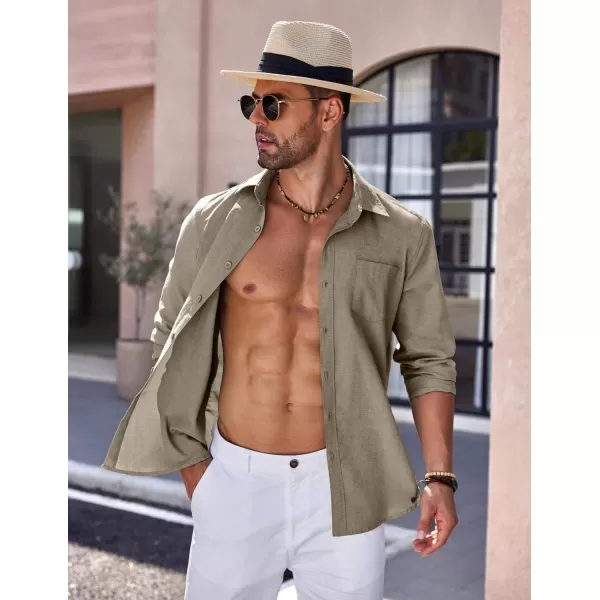 COOFANDY Men's Long Sleeve Button Down Shirt Casual Regular-Fit Oxford Dress Shirts