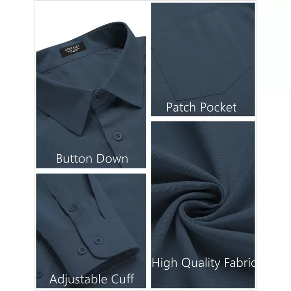 COOFANDY Men's Long Sleeve Button Down Shirt Casual Regular-Fit Oxford Dress Shirts