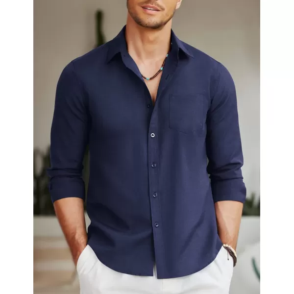 COOFANDY Men's Long Sleeve Button Down Shirt Casual Regular-Fit Oxford Dress Shirts