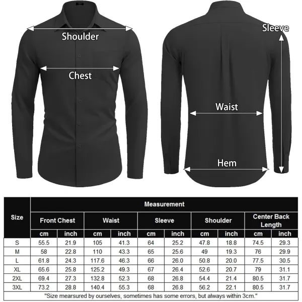 COOFANDY Men's Long Sleeve Button Down Shirt Casual Regular-Fit Oxford Dress Shirts