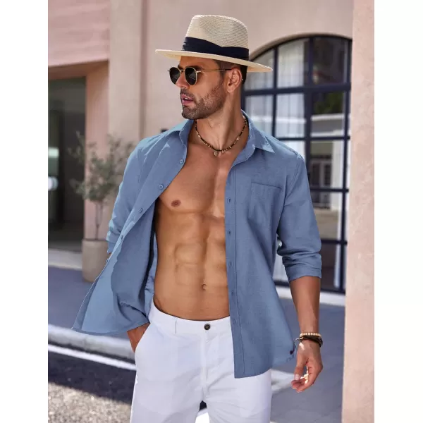 COOFANDY Men's Long Sleeve Button Down Shirt Casual Regular-Fit Oxford Dress Shirts