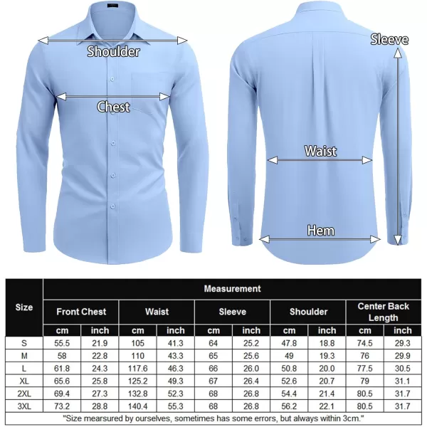 COOFANDY Men's Long Sleeve Button Down Shirt Casual Regular-Fit Oxford Dress Shirts