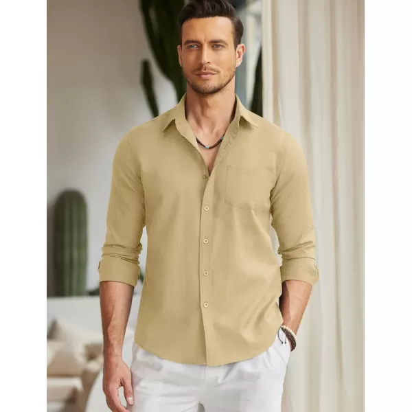 COOFANDY Men's Long Sleeve Button Down Shirt Casual Regular-Fit Oxford Dress Shirts