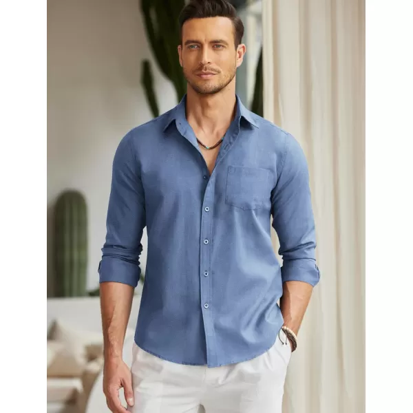 COOFANDY Men's Long Sleeve Button Down Shirt Casual Regular-Fit Oxford Dress Shirts