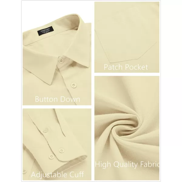 COOFANDY Men's Long Sleeve Button Down Shirt Casual Regular-Fit Oxford Dress Shirts