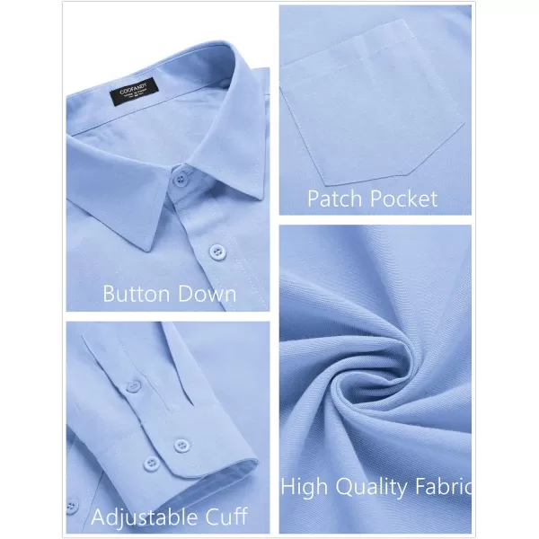 COOFANDY Men's Long Sleeve Button Down Shirt Casual Regular-Fit Oxford Dress Shirts