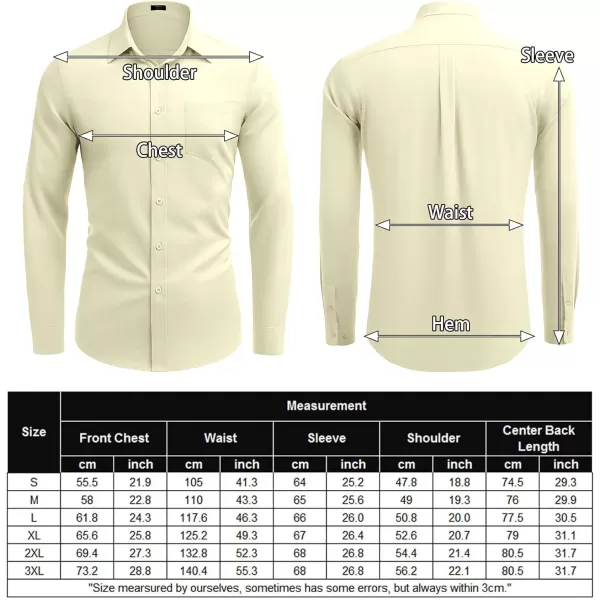 COOFANDY Men's Long Sleeve Button Down Shirt Casual Regular-Fit Oxford Dress Shirts