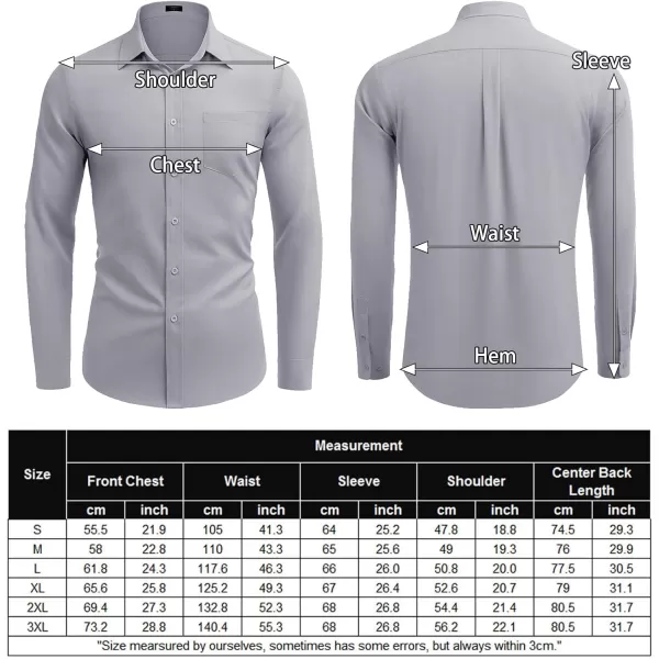 COOFANDY Men's Long Sleeve Button Down Shirt Casual Regular-Fit Oxford Dress Shirts