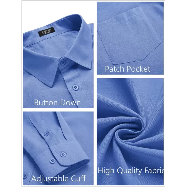 COOFANDY Men's Long Sleeve Button Down Shirt Casual Regular-Fit Oxford Dress Shirts