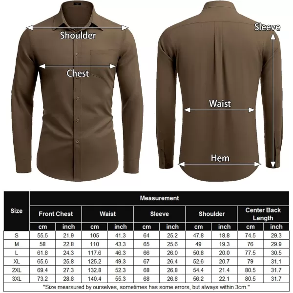 COOFANDY Men's Long Sleeve Button Down Shirt Casual Regular-Fit Oxford Dress Shirts