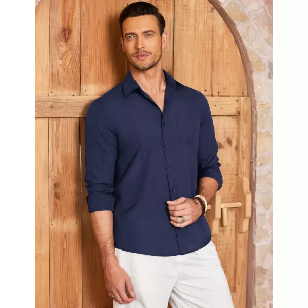 COOFANDY Men's Long Sleeve Button Down Shirt Casual Regular-Fit Oxford Dress Shirts