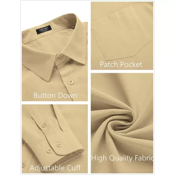 COOFANDY Men's Long Sleeve Button Down Shirt Casual Regular-Fit Oxford Dress Shirts