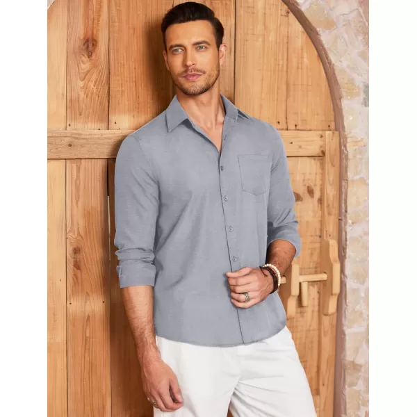 COOFANDY Men's Long Sleeve Button Down Shirt Casual Regular-Fit Oxford Dress Shirts