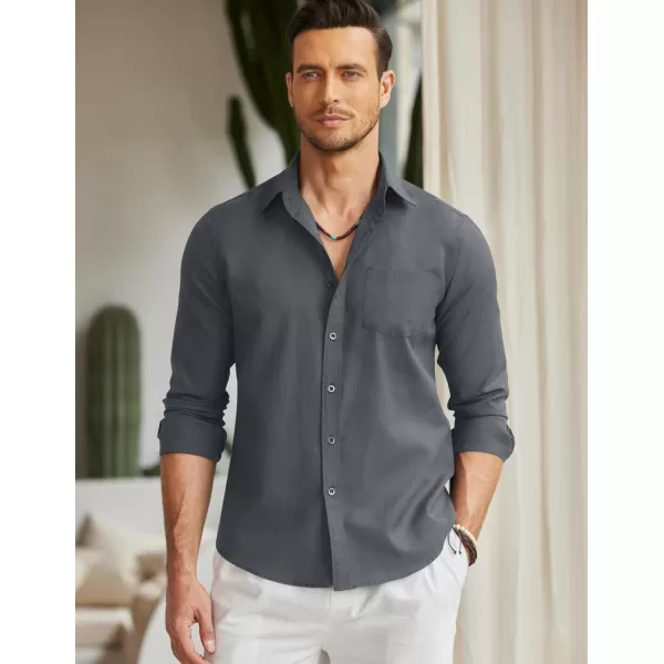 COOFANDY Men's Long Sleeve Button Down Shirt Casual Regular-Fit Oxford Dress Shirts