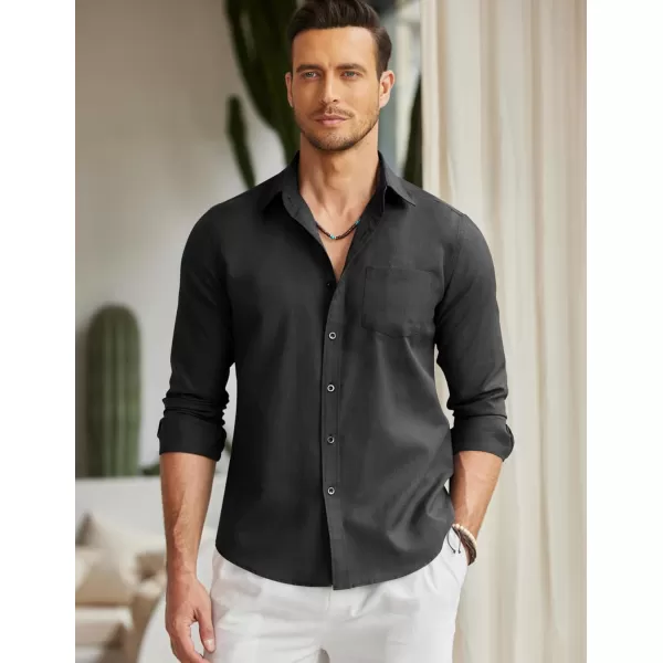 COOFANDY Men's Long Sleeve Button Down Shirt Casual Regular-Fit Oxford Dress Shirts