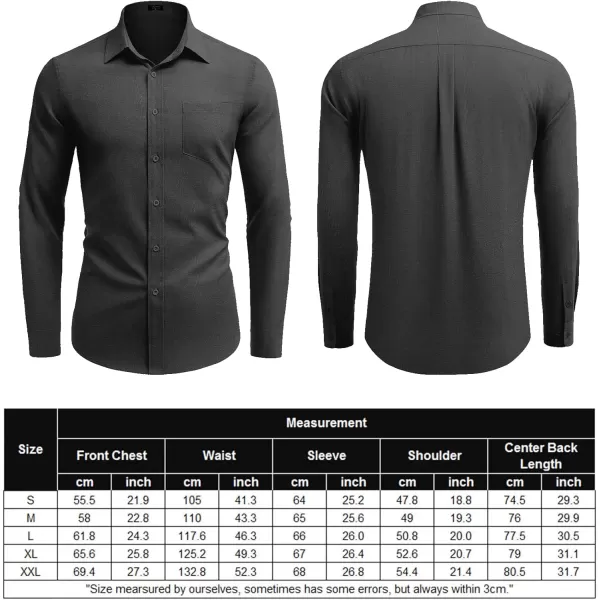 COOFANDY Men's Long Sleeve Button Down Shirt Casual Regular-Fit Oxford Dress Shirts