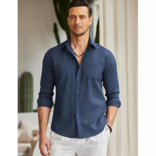 COOFANDY Men's Long Sleeve Button Down Shirt Casual Regular-Fit Oxford Dress Shirts