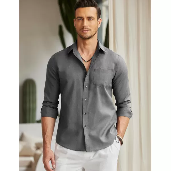 COOFANDY Men's Long Sleeve Button Down Shirt Casual Regular-Fit Oxford Dress Shirts