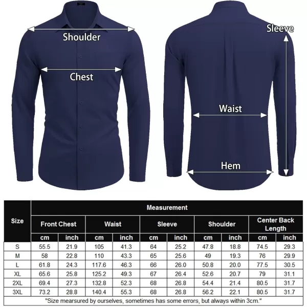 COOFANDY Men's Long Sleeve Button Down Shirt Casual Regular-Fit Oxford Dress Shirts
