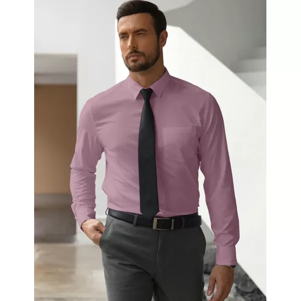 COOFANDY Men's Long Sleeve Muscle Fit Dress Shirts Wrinkle-Free Button Down Business Casual Shirts