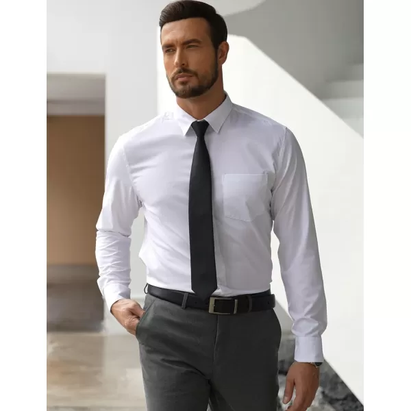 COOFANDY Men's Long Sleeve Muscle Fit Dress Shirts Wrinkle-Free Button Down Business Casual Shirts