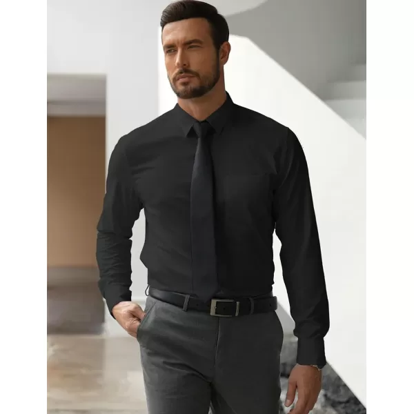 COOFANDY Men's Long Sleeve Muscle Fit Dress Shirts Wrinkle-Free Button Down Business Casual Shirts