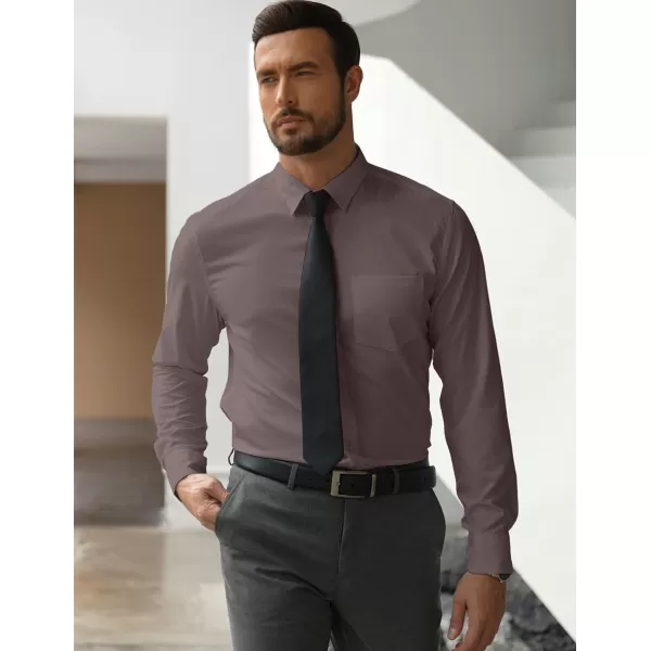 COOFANDY Men's Long Sleeve Muscle Fit Dress Shirts Wrinkle-Free Button Down Business Casual Shirts
