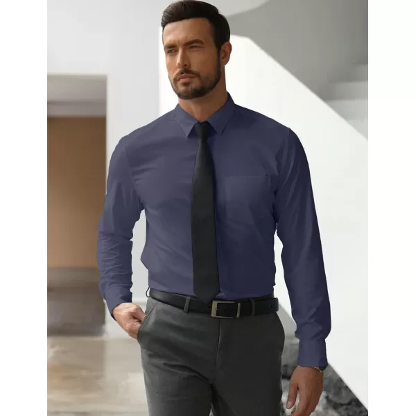 COOFANDY Men's Long Sleeve Muscle Fit Dress Shirts Wrinkle-Free Button Down Business Casual Shirts