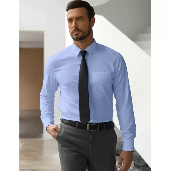 COOFANDY Men's Long Sleeve Muscle Fit Dress Shirts Wrinkle-Free Button Down Business Casual Shirts