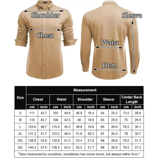 COOFANDY Men's Long Sleeve Wrinkle Free Shirt Button Down Casual Dress Shirts
