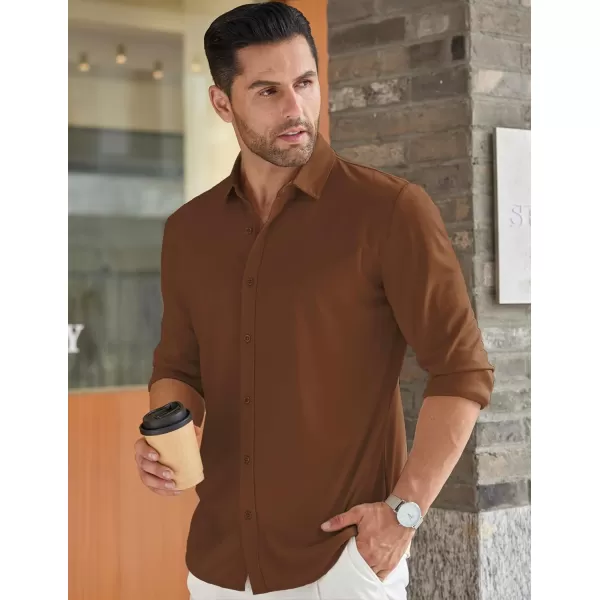 COOFANDY Men's Long Sleeve Wrinkle Free Shirt Button Down Casual Dress Shirts
