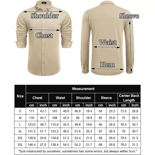 COOFANDY Men's Long Sleeve Wrinkle Free Shirt Button Down Casual Dress Shirts