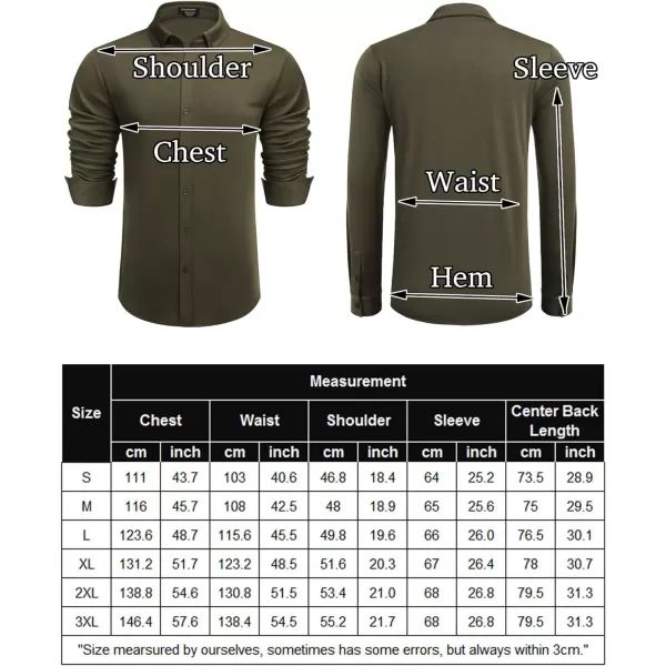 COOFANDY Men's Long Sleeve Wrinkle Free Shirt Button Down Casual Dress Shirts