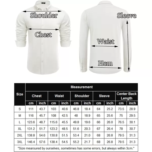 COOFANDY Men's Long Sleeve Wrinkle Free Shirt Button Down Casual Dress Shirts