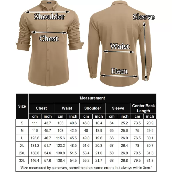 COOFANDY Men's Long Sleeve Wrinkle Free Shirt Button Down Casual Dress Shirts