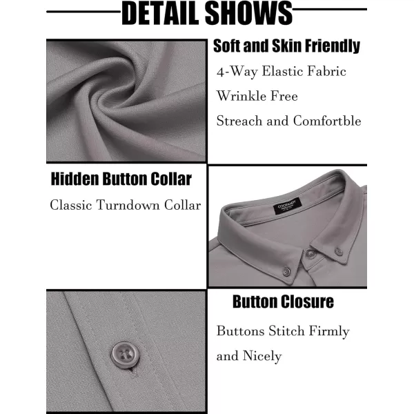 COOFANDY Men's Long Sleeve Wrinkle Free Shirt Button Down Casual Dress Shirts