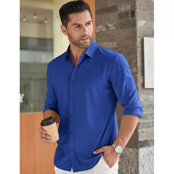 COOFANDY Men's Long Sleeve Wrinkle Free Shirt Button Down Casual Dress Shirts