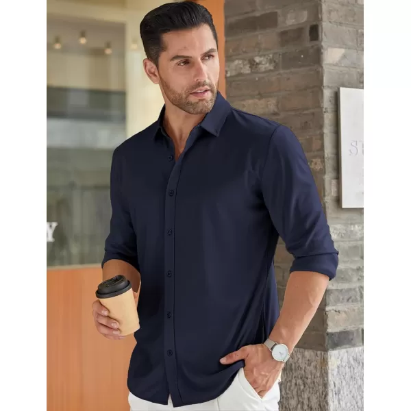 COOFANDY Men's Long Sleeve Wrinkle Free Shirt Button Down Casual Dress Shirts