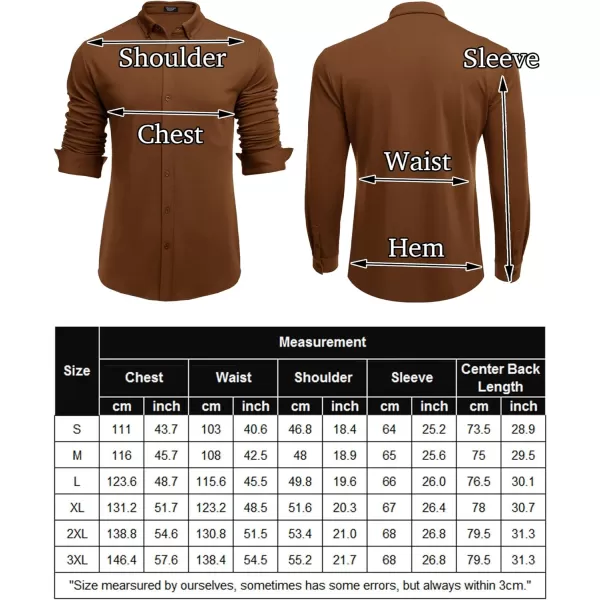 COOFANDY Men's Long Sleeve Wrinkle Free Shirt Button Down Casual Dress Shirts