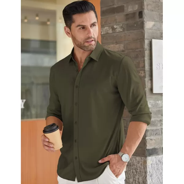 COOFANDY Men's Long Sleeve Wrinkle Free Shirt Button Down Casual Dress Shirts