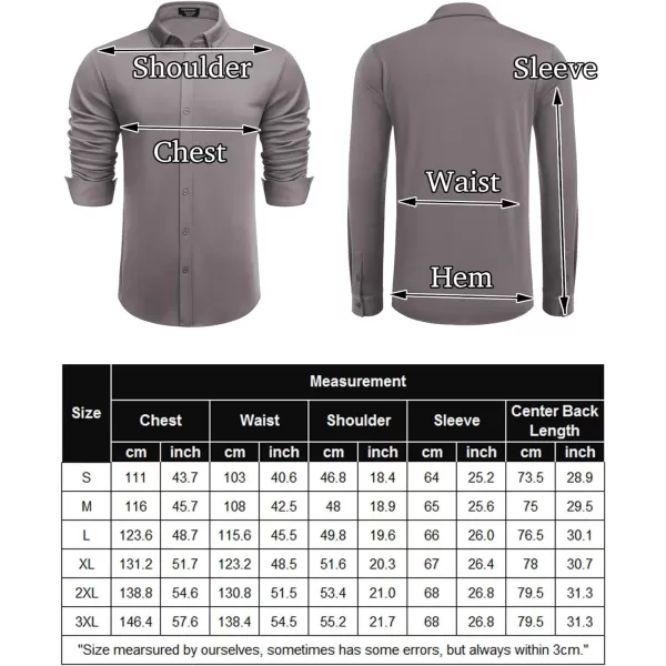 COOFANDY Men's Long Sleeve Wrinkle Free Shirt Button Down Casual Dress Shirts