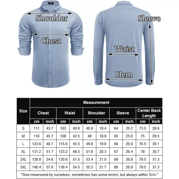 COOFANDY Men's Long Sleeve Wrinkle Free Shirt Button Down Casual Dress Shirts